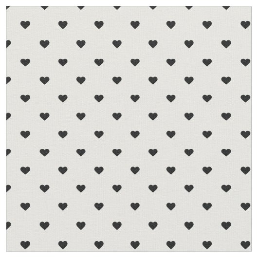 Zwart-witte polka dot harten stof (Close Up)