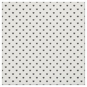 Zwart-witte polka dot harten stof (Swatch)