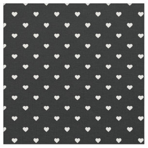 Zwart-witte polka dot harten stof