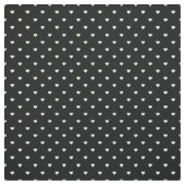Zwart-witte polka dot harten stof (Swatch)