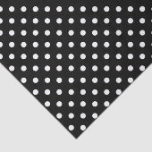 Zwart & witte polka stippen bruiloft cadeau tissue tissuepapier (Detail)