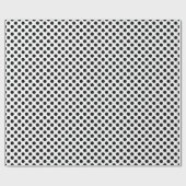 Zwart-witte polka stippen cadeaupapier (Vlak)