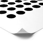 Zwart-witte polka stippen. Eenvoudige geometrie Poster (Hoek)