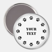 Zwart-witte pols koelkast Magnet (Voorkant / Achterkant)