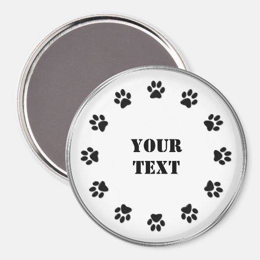 Zwart-witte pols koelkast Magnet (Voorkant / Achterkant)