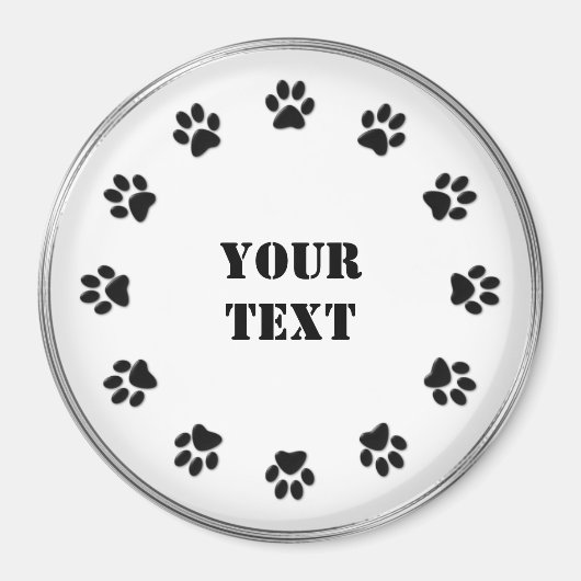 Zwart-witte pols koelkast Magnet (Voorkant)