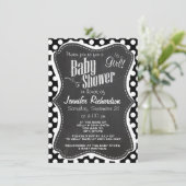 Zwart-witte pooldots; alkbordvormig kaart (Staand voorkant)