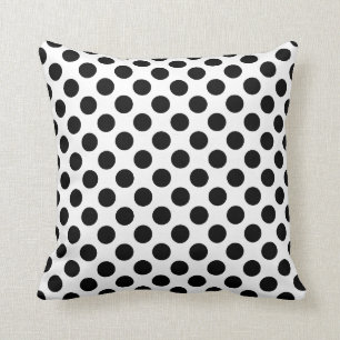 Zwart-witte pooldots - Draai Pillow Kussen