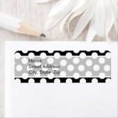 Zwart-witte pooldots etiket (Insitu)