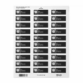 Zwart-witte pooldots etiket (Full Sheet)