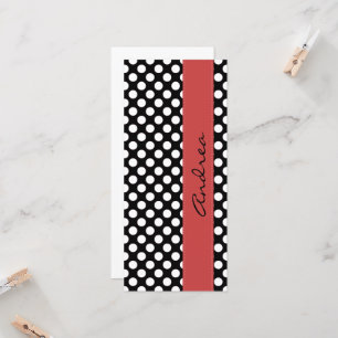 Zwart-witte pooldots, gedopt, Jouw naam