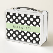 Zwart-witte pooldots, gedopt, Jouw naam (Achterkant)