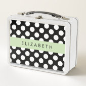 Zwart-witte pooldots, gedopt, Jouw naam (Voorkant)