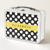 Zwart-witte pooldots, gedopt, Jouw naam (Voorkant)