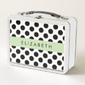 Zwart-witte pooldots, gedopt, Jouw naam (Voorkant)