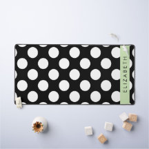 Zwart-witte pooldots, gedopt, Jouw naam