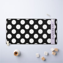 Zwart-witte pooldots, gedopt, Jouw naam