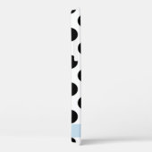 Zwart-witte pooldots, gedopt, Jouw naam Case-Mate iPhone Case (Achterkant / Rechts)