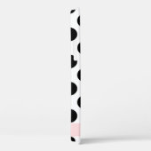 Zwart-witte pooldots, gedopt, Jouw naam Case-Mate iPhone Case (Achterkant / Rechts)