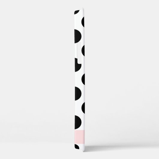 Zwart-witte pooldots, gedopt, Jouw naam Case-Mate iPhone Case (Achterkant / Rechts)