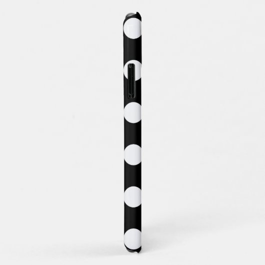 Zwart-witte pooldots, gedopt, Jouw naam Case-Mate iPhone Case (Achterkant/rechts)