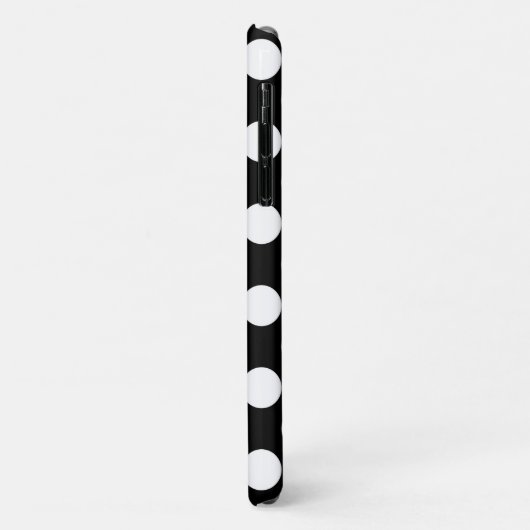 Zwart-witte pooldots, gedopt, Jouw naam Case-Mate iPhone Case (Achterkant/links)