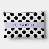 Zwart-witte pooldots, gedopt, Jouw naam Etui (Achterkant)