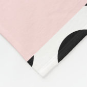Zwart-witte pooldots, gedopt, Jouw naam Fleece Deken (Hoek)