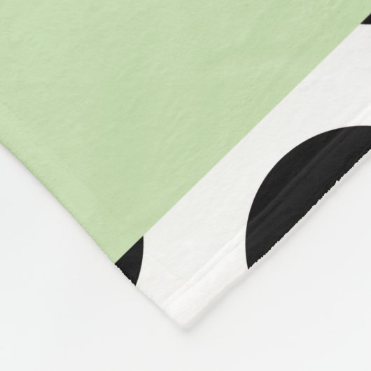 Zwart-witte pooldots, gedopt, Jouw naam Fleece Deken (Hoek)