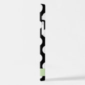 Zwart-witte pooldots, gedopt, Jouw naam iPhone Hoesje (Linkerkant)