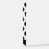 Zwart-witte pooldots, gedopt, Jouw naam iPhone Hoesje (Rechterkant)