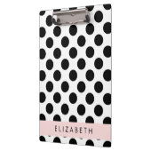 Zwart-witte pooldots, gedopt, Jouw naam Klembord (Links)