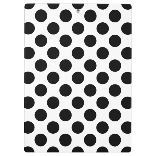 Zwart-witte pooldots, gedopt, Jouw naam Klembord (Achterkant)