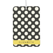 Zwart-witte pooldots, gedopt, Jouw naam Luchtverfrisser (Voorkant)