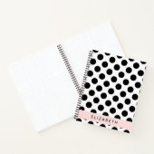 Zwart-witte pooldots, gedopt, Jouw naam Notitieboek (Binnen)