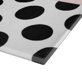 Zwart-witte pooldots, gedopt, Jouw naam Snijplank (Hoek)