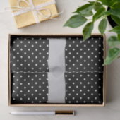 Zwart-witte pooldots, gedopt, Jouw naam Tissuepapier (Geschenk)