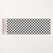 Zwart-witte pooldots, gedopt, Jouw naam Yogamat (Voorkant (horizontaal))