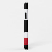 Zwart-witte pooldots, gedopt, monogram Case-Mate iPhone case (Achterkant/rechts)