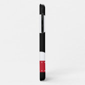 Zwart-witte pooldots, gedopt, monogram Case-Mate iPhone case (Achterkant/links)