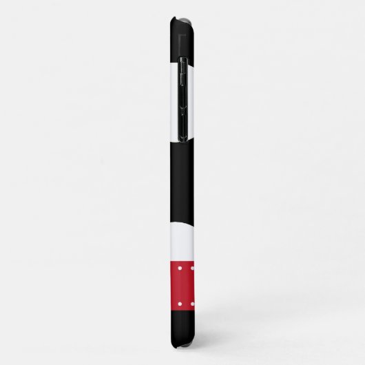 Zwart-witte pooldots, gedopt, monogram Case-Mate iPhone case (Achterkant/links)