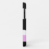 Zwart-witte pooldots, gedopt, monogram Case-Mate iPhone case (Achterkant/links)