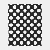 Zwart-witte pooldots, poolvlek fleece deken (Voorkant)
