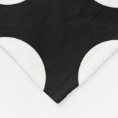 Zwart-witte pooldots, poolvlek fleece deken (Hoek)