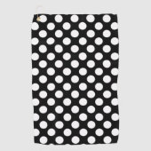 Zwart-witte pooldots, poolvlek golfhanddoek (Voorkant)