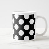 Zwart-witte pooldots, poolvlek grote koffiekop (Rechts)