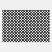 Zwart-witte pooldots, poolvlek inpakpapier vel (Voorkant)