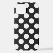 Zwart-witte pooldots, poolvlek iPhone hoesje (Achterkant)