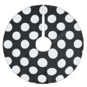 Zwart-witte pooldots, poolvlek kerstboom rok (Voorkant)