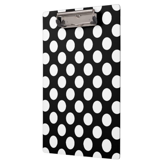 Zwart-witte pooldots, poolvlek klembord (Links)